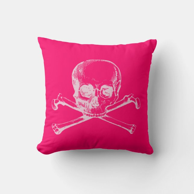 Coussin Crâne Vintage personnalisable (Recto)