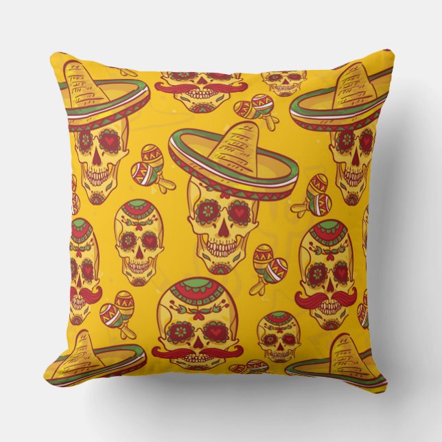 Coussin Crânes Amigo (Recto)