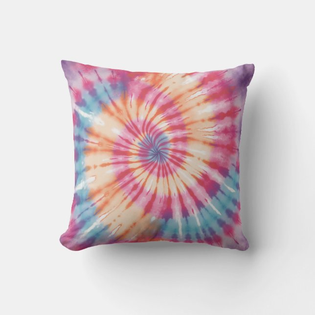 Coussin Cravate-Coussin à teinture arc-en-ciel (Recto)