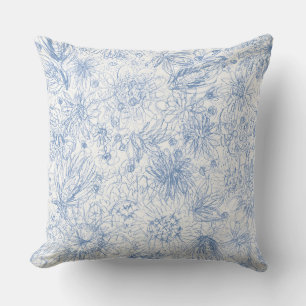 Coussin Crayon de couleur floral