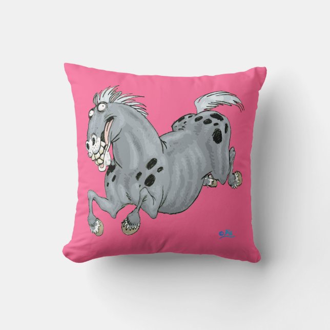 Coussin Crazy Cartoon Horse (Recto)