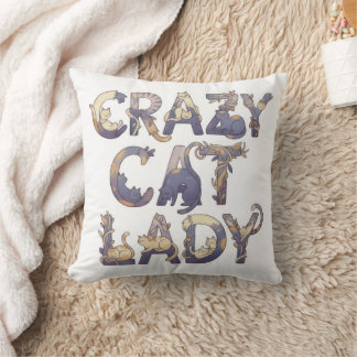 Coussin Crazy Cat Lady