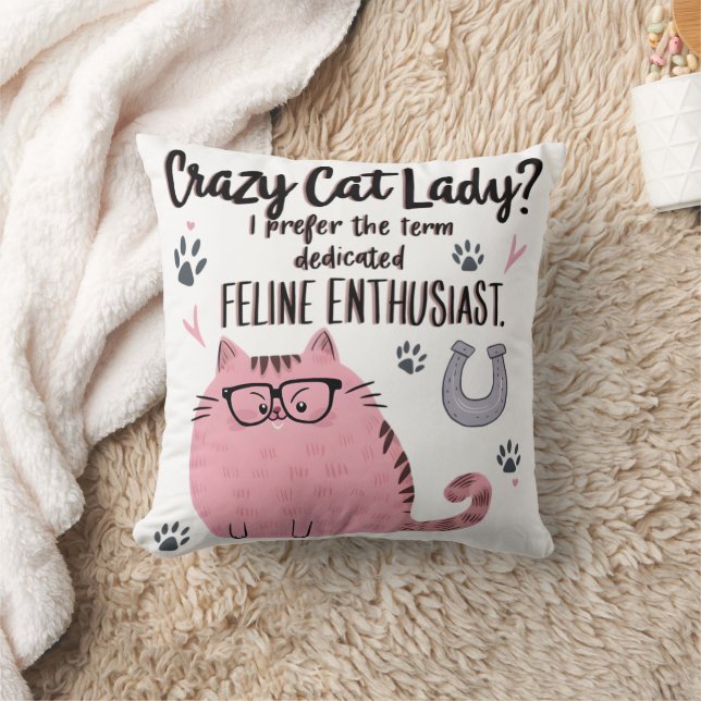 Coussin Crazy Cat Lady? Funny Cat Lover Gift  (Couverture)