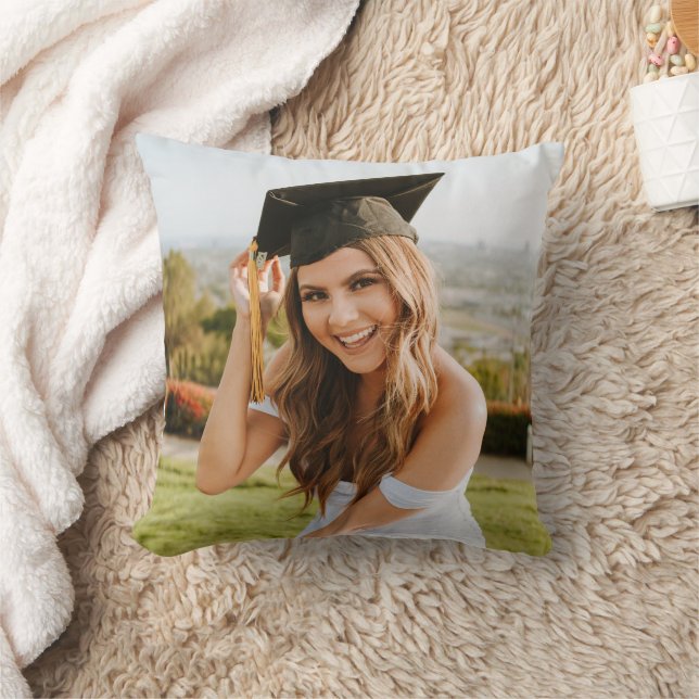 Coussin Create Your Own Custom Graduate Photo (Couverture)