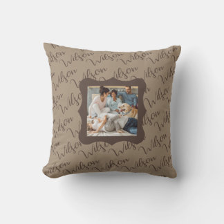 Coussin Create Your Own "Wilson" Family Photo Throw Pillow