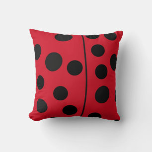 Coussin Création coccinelle rouge et noir