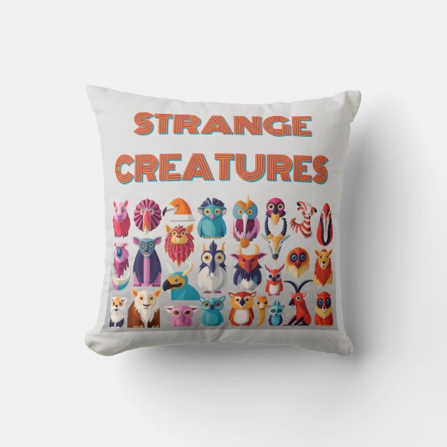 COUSSIN CRÉATURES ÉTRANGES (Recto)