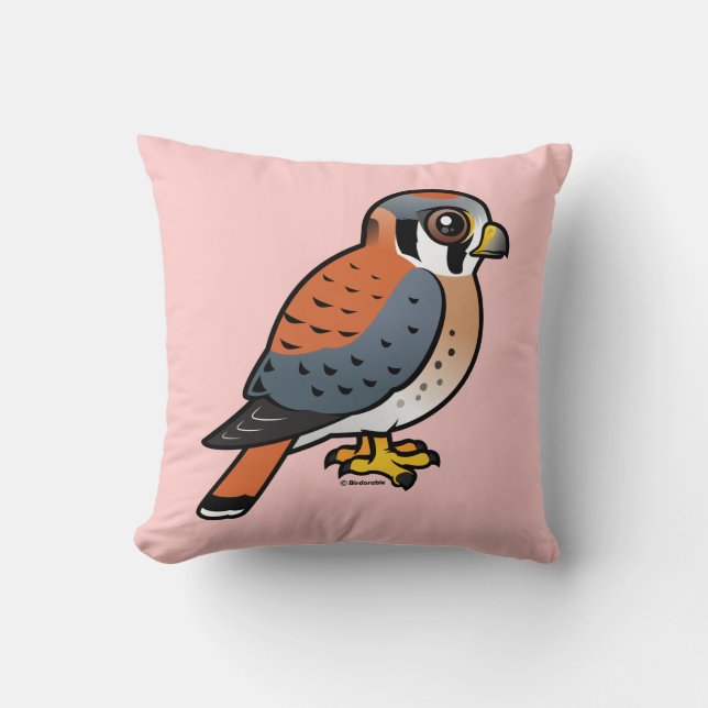 Coussin Crécerelle américaine mignonne (Recto)