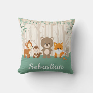 Coussin Crèche d'ours de Fox de cerfs communs d'animaux de