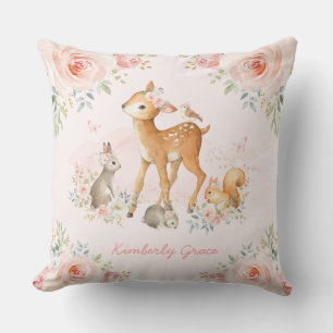 Coussin Crèche florale de joli de région boisée de forêt