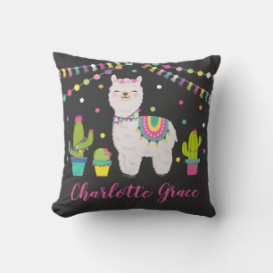 Coussin Crèche mignonne d'alpaga de fiesta de bébé de lama