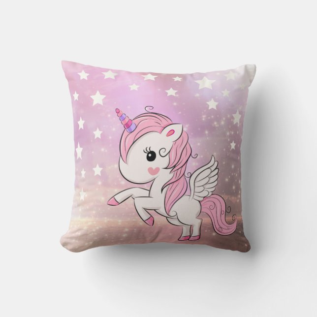 Coussin Crèche rose mignonne de chambre à coucher de (Recto)
