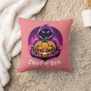 Coussin Creep it Real, Horreur Halloween illustration