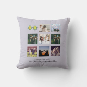 Coussin Créer des cadeaux de collage photo de Meilleure Am