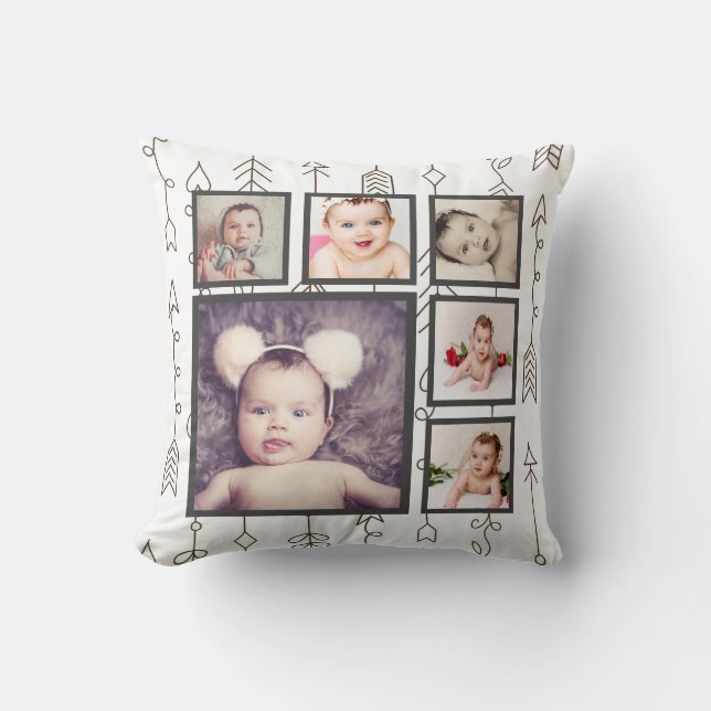 Coussin Créer un Motif Flèche Modèle photo personnalisé (Recto)