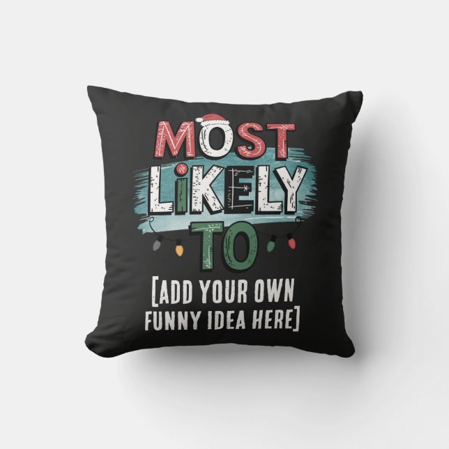 Coussin 😂 créer une citation de Noël la plus susceptible  (Recto)