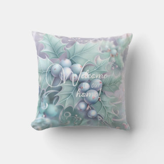 Coussin Créez vos propres baies bleues de Noël