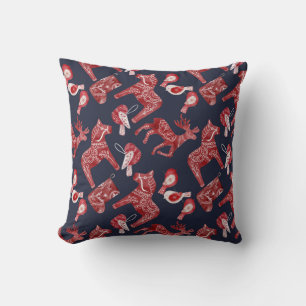 Coussin Créez vos propres chevaux et oiseaux nordiques
