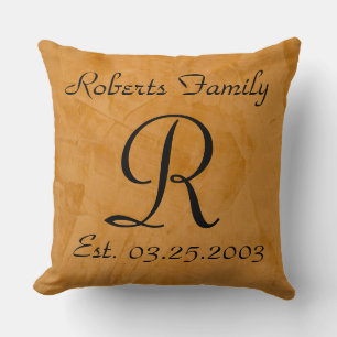 Coussin Créez Votre Propre Anniversaire de Mariage en Cuir