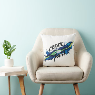 Coussin Créez votre propre chemin d'accès Conception inspi