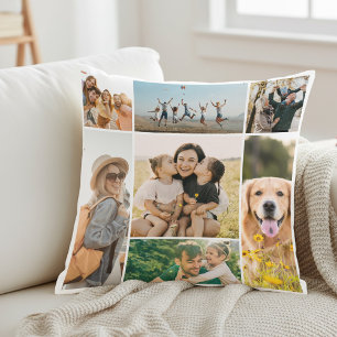 Coussin Créez votre propre collage photo de 7 photos