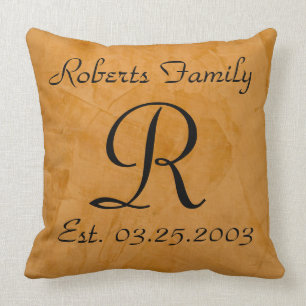 Coussin Créez Votre Propre Monogramme en Faux Cuir Bruni