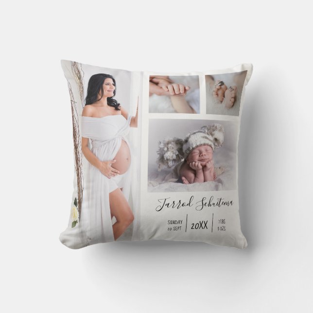 Coussin Créez votre propre photo de grossesse et de bébé (Recto)