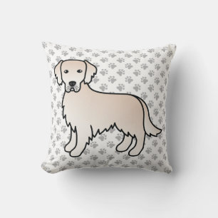 Coussin Crème anglaise Golden Retriever mignon chien & pat