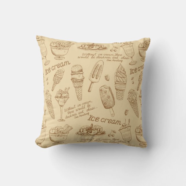 Coussin Crème de glace Vintage (Recto)
