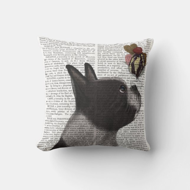 Coussin Crème glacée Boston Terrier (Recto)