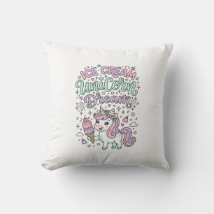 Coussin Crème Glacée Licorne Rêve de Licorne Produit Paste