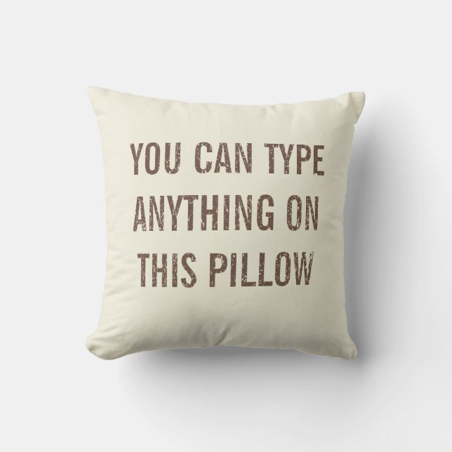 Coussin Crème personnalisée affligée (Recto)