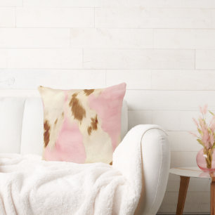 Coussin Crème rose Blanc Brown