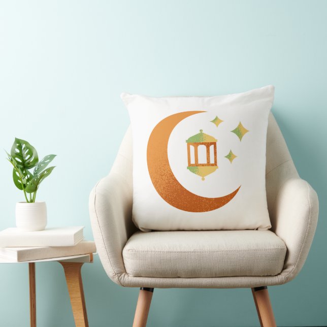 Coussin Crescent Moon & Lantern Pillow  (Chaise)