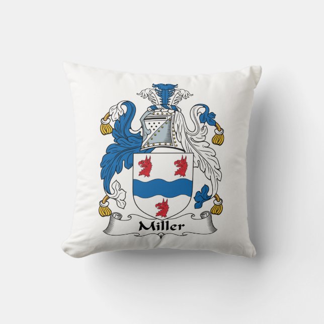Coussin Crest de la famille Miller (Recto)