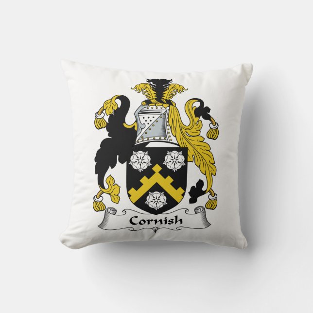 Coussin Crête cornouaillaise de famille (Recto)