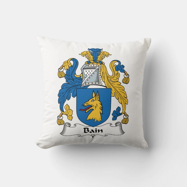 Coussin Crête de famille de Bain (Recto)