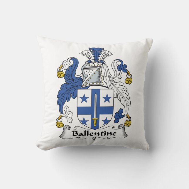 Coussin Crête de famille de Ballentine (Recto)