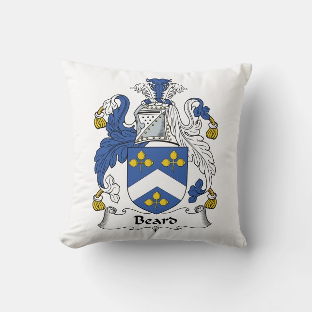 Coussin Crête de famille de barbe (Recto)