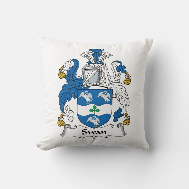 Coussin Crête de famille de cygne (Recto)