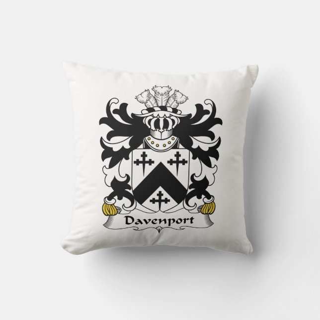 Coussin Crête de famille de Davenport (Recto)