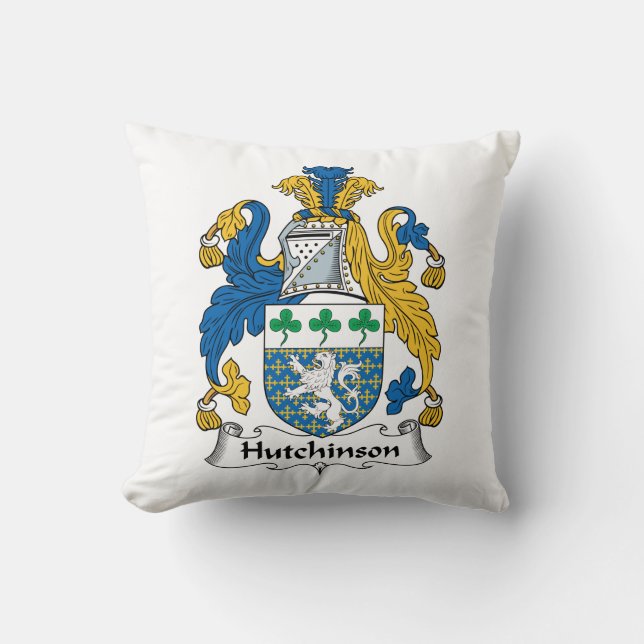 Coussin Crête de famille de Hutchinson (Recto)