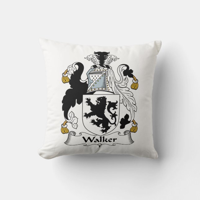 Coussin Crête de famille de marcheur (Recto)