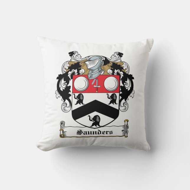 Coussin Crête de famille de Saunders (Recto)