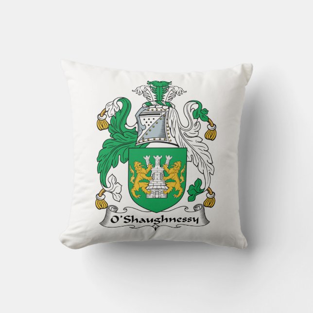 Coussin Crête de famille d'O'Shaughnessy (Recto)