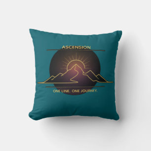 Coussin Crête de montagne minimale d'un seul trait - Ligne