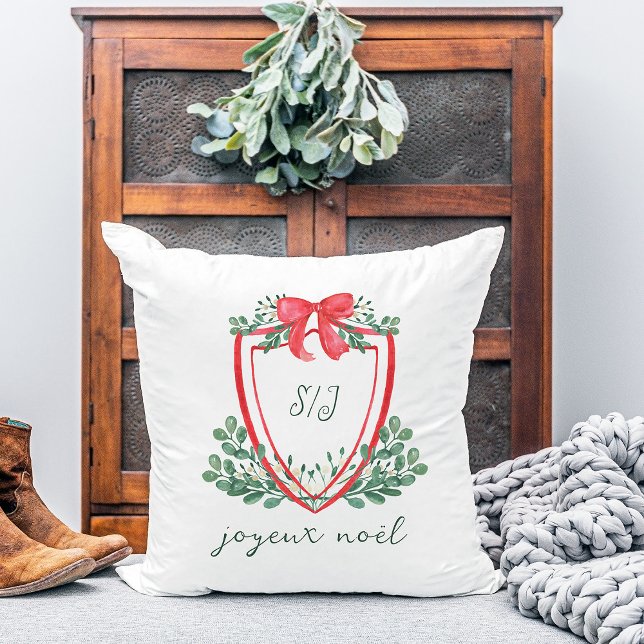 Coussin Crête de Noël lunatique | Joyeux Noël (Créateur téléchargé)