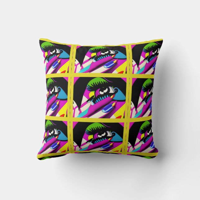 Coussin crier pour vous pshycodelic éditable (Verso)