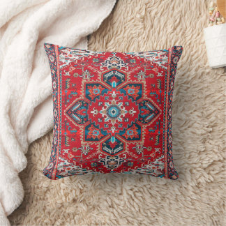 Coussin Crimson Mirage - Red Boho Élégance marocaine
