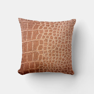 Coussin Crocodile cuir motif arrière-plan, allié